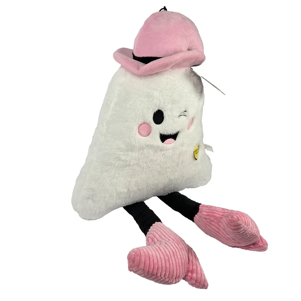 Booville Ghost Dog Toy 26 Inch Pink White Halloween Plush Squeaky Pet Toy New